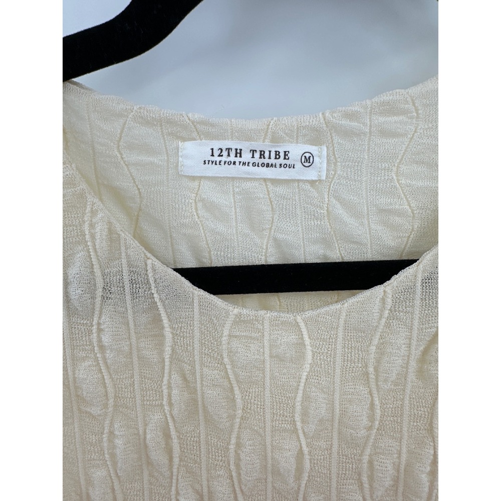 12th Tribe Textured Sleeveless Maxi Dress Medium - Picture 4 of 6
